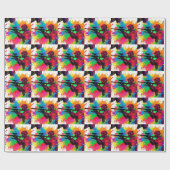 Papier Cadeau Gamer de Paintball Conception colorée (Plat)