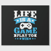 Papier Cadeau Gamer Gift Life Est Un Jeu (Plat)