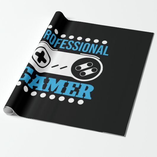 Papier Cadeau Gamer Gift Professional Gamer (Déroulé)