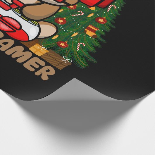 Papier Cadeau Gamer Reindeer jeu vidéo de Noël (Coin)