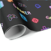Papier Cadeau Gamer Wrapping Paper (Coin rond)