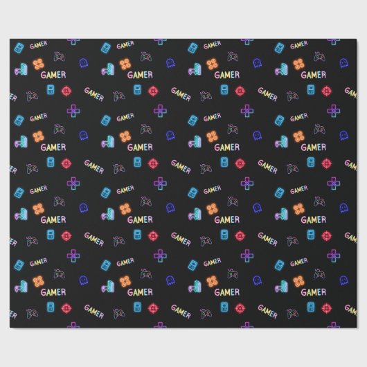 Papier Cadeau Gamer Wrapping Paper (Couture)