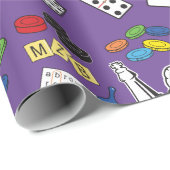 Papier Cadeau Gameroom, soirée de jeu, thème du conseil d'admini (Coin rond)
