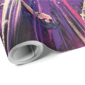 Papier Cadeau Gamma Ray Burst Pulsars Kilonova Collision cosmiqu (Coin rond)