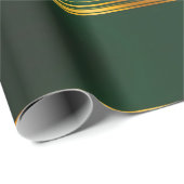 Papier Cadeau Gamme de Texture Verte Luxe Linen (Coin rond)