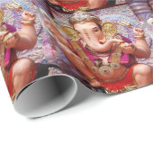 Papier Cadeau Ganesh (गणेश) - divinité d'éléphant d'Asie (Coin rond)