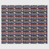 Papier Cadeau Gant de baseball et graphismes de balle (Plat)
