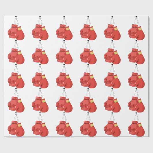 Papier Cadeau Gants de boxe (Plat)