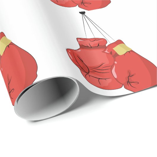 Papier Cadeau Gants de boxe (Coin rond)