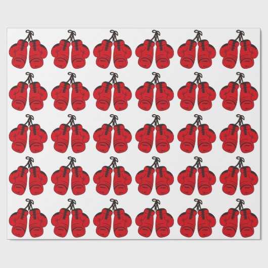 Papier Cadeau Gants de boxe (Plat)