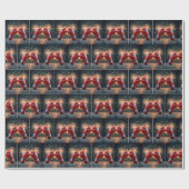 Papier Cadeau Gants de boxe rouge pour USA 250e anniversaire (Plat)