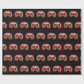 Papier Cadeau Gants En Boxe Rouge Dans Les Feux D'Artifice (Plat)