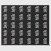 Papier Cadeau Garb-old Funny Trash Can Pun Dark BG (Plat)