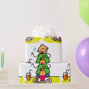 Papier Cadeau Garçon Avec Un Oeuf Bouilli