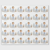 Papier Cadeau Garçon bloque une baby shower (Plat)
