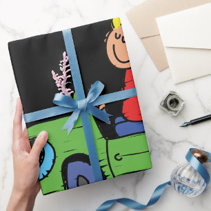 Papier Cadeau Garçon Dans Un Papier D'Enveloppement De Voiture V