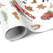 Papier Cadeau Garçon Mon premier Rodéo Cowboy Noël Anniversaire (Coin rond)