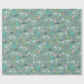 Papier Cadeau Garçons Cute Jurassic Dinosaur Anniversaire de enf (Plat)