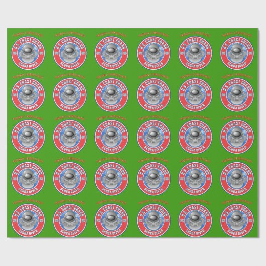 Papier Cadeau Garde côtière plongeur (Plat)