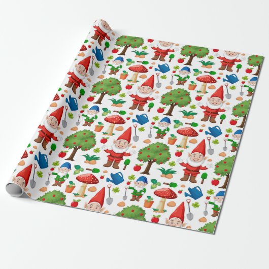 Papier Cadeau Garden Gnomes (Déroulé)