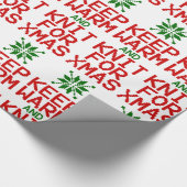 Papier Cadeau Gardez chaud et tricot pour Noël (Coin)