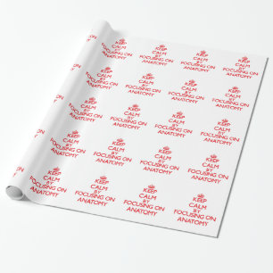 Papier Cadeau Gardez le calme en se concentrant sur l'anatomie