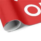 Papier Cadeau Gardez le calme et continuez (conception rouge) (Coin rond)