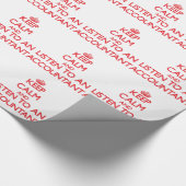 Papier Cadeau Gardez le calme et écoutez un comptable (Coin)