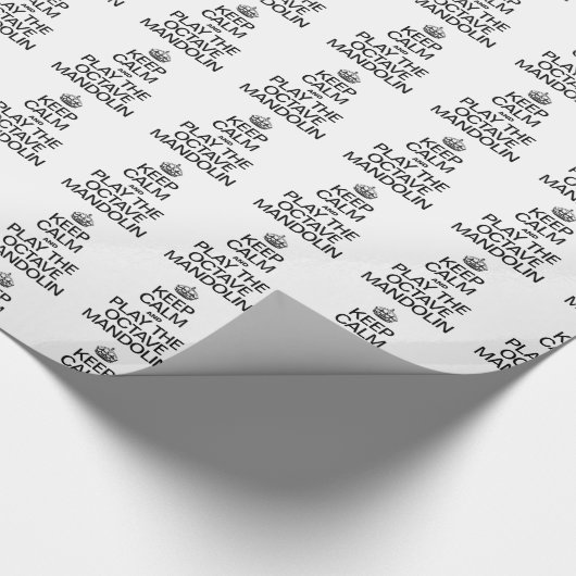 PAPIER CADEAU GARDEZ LE CALME ET JOUEZ AU MANDOLIN OCTAVE (Coin)