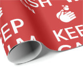 Papier Cadeau Gardez Le Calme Et Lavez-Vous La Main - Coronaviru (Coin rond)