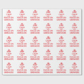 Papier Cadeau Gardez le calme et le foyer sur des grenades (Plat)