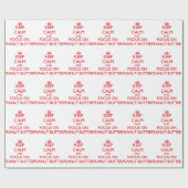 Papier Cadeau Gardez le calme et le foyer sur le beurre (Plat)