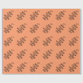 Papier Cadeau Gardez le calme et soignez sur la coutume de (Plat)