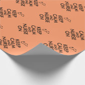 Papier Cadeau Gardez le calme et soignez sur la coutume de (Coin)