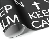 Papier Cadeau Gardez Le Calme Laissez Jésus Diriger - Religieux  (Coin rond)