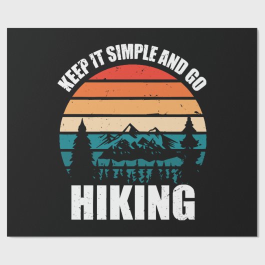 Papier Cadeau Gardez-Le Simple Et Allez Randonnée (Plat)