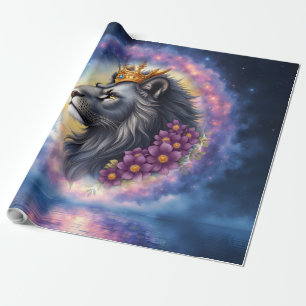 Papier Cadeau Gardien de la Lumière - Lion du Royaume au Clair d