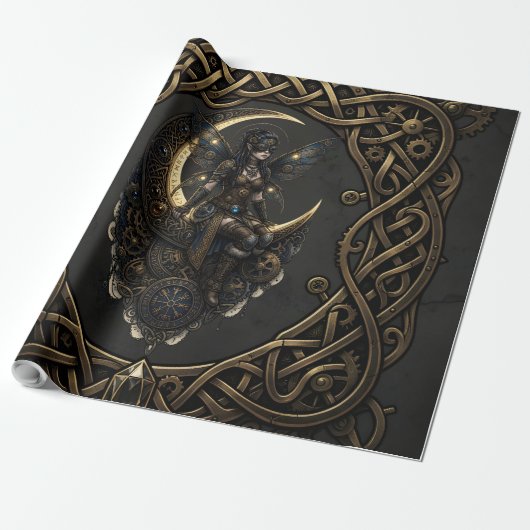 Papier Cadeau Gardien Fée Steampunk. (Déroulé)
