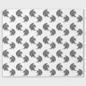 Papier Cadeau Gargoyles gothiques (Plat)