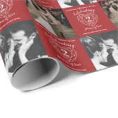 Papier Cadeau Garnet 2e anniversaire du Mariage aperçu photo du (Coin rond)