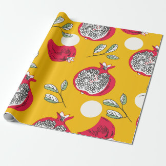 Papier Cadeau Garnet fruit main dessiné sans couture motif. Vint