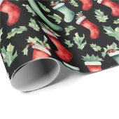 Papier Cadeau Garnir le sapin de Noël (Coin rond)