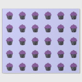 Papier Cadeau Gâteau au motif de zèbre violet (Plat)