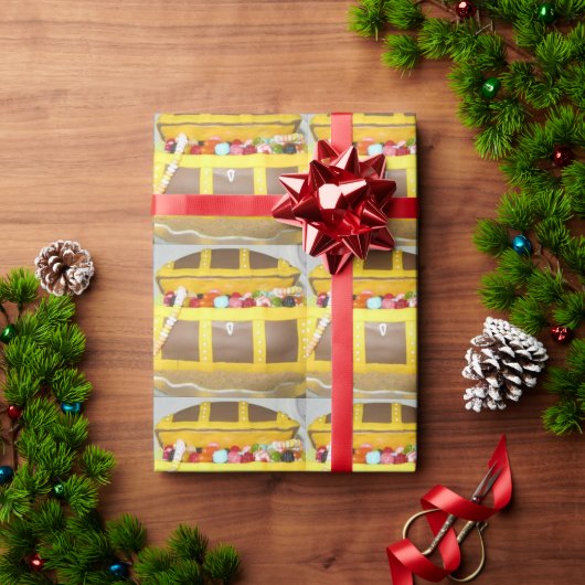 Papier Cadeau Gâteau au trésor (Cadeau de vacances)