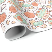 Papier Cadeau Gâteau aux bougies (Coin rond)
