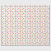 Papier Cadeau Gâteau Chic Couché Aquarelle Avec Motif Rose (Plat)