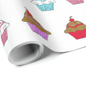Papier Cadeau Gâteau coloré fantaisiste (Coin rond)
