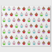 Papier Cadeau Gâteau coloré fantaisiste (Plat)
