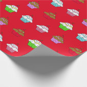 Papier Cadeau Gâteau coloré fantaisiste (Coin)