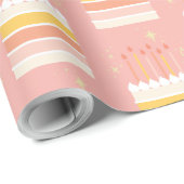 Papier Cadeau Gâteau d'anniversaire (Coin rond)